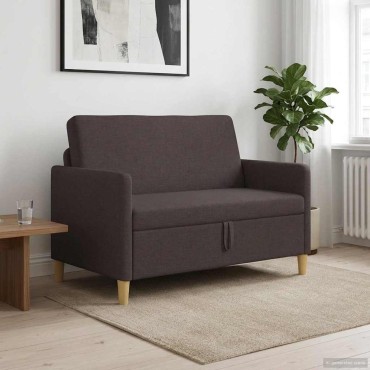 vidaXL Καναπές με Αποθήκευση Σκούρο Καφέ 122x78x87cm Πολυεστέρας