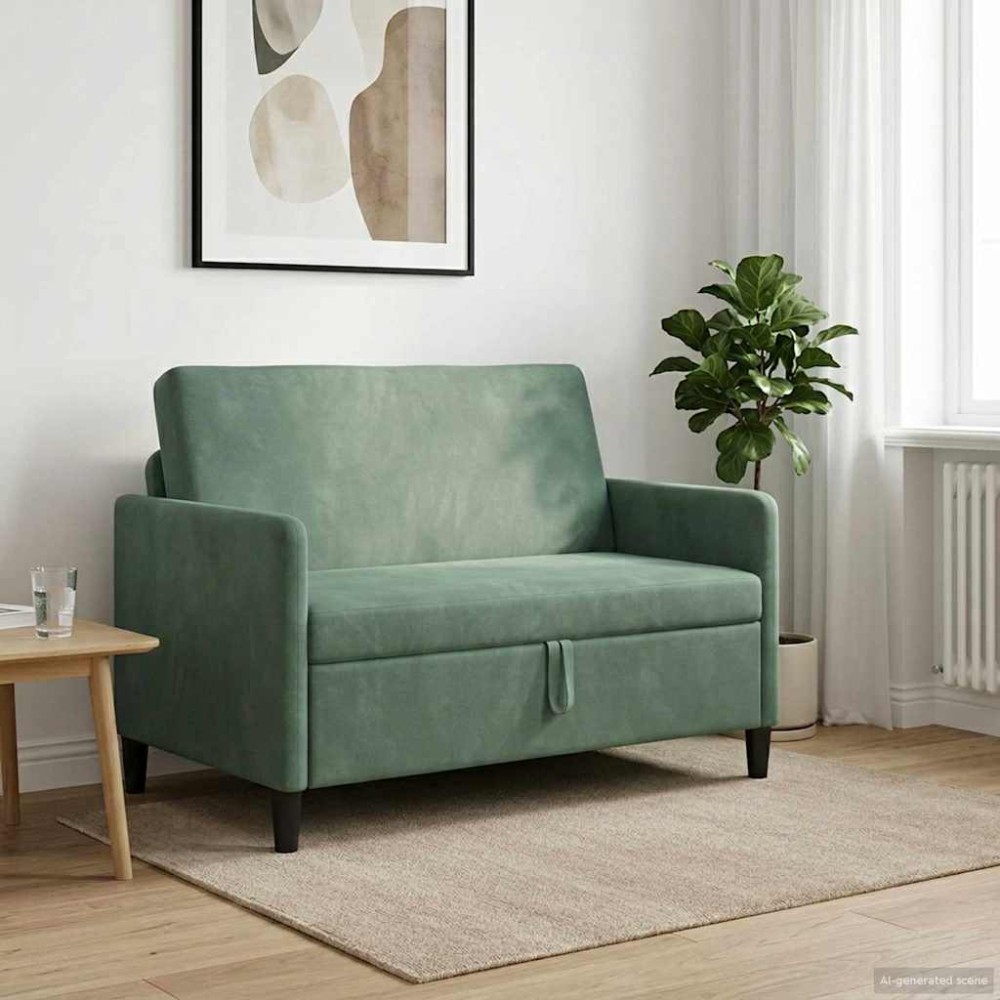 vidaXL Καναπές με Αποθήκευση Θαλασσί 122x78x87cm Πολυεστέρας