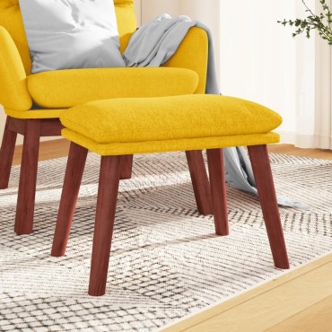 vidaXL Υποπόδιο Μουσταρδί 45x29,5x35cm Υφασμάτινο 1 τεμ.