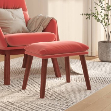 vidaXL Υποπόδιο Ροζ 45x29,5x35cm Βελούδινο 1 τεμ.
