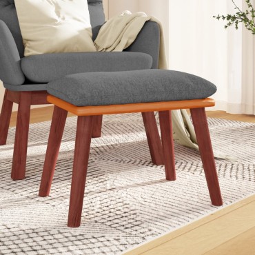 vidaXL Υποπόδιο Ανοιχτό Γκρι 45x29,5x35cm Ύφασμα & Συνθετικό Δέρμα 1 τεμ.