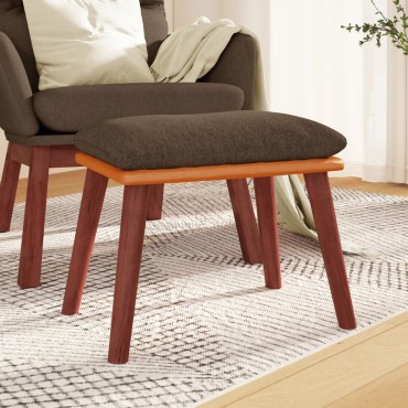 vidaXL Υποπόδιο Καφέ 45x29,5x35cm Ύφασμα & Συνθετικό Δέρμα 1 τεμ.