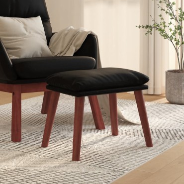 vidaXL Υποπόδιο Μαύρο 45x29,5x35cm από Συνθετικό Δέρμα 1 τεμ.