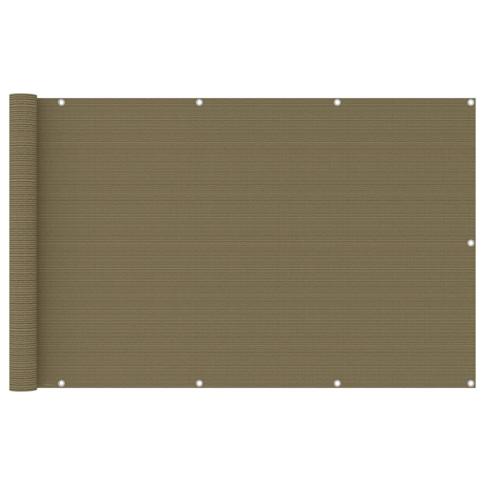 vidaXL Διαχωριστικό Βεράντας Taupe 120 x 400 εκ. από HDPE