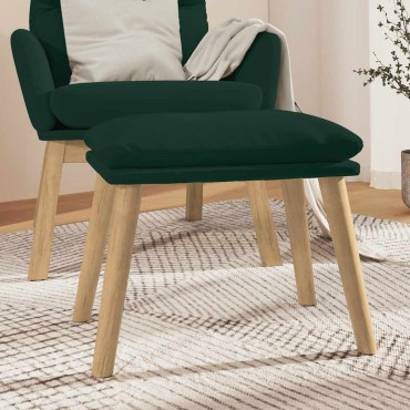 vidaXL Υποπόδιο Σκούρο Πράσινο 45x29,5x35cm Βελούδινο 1 τεμ.