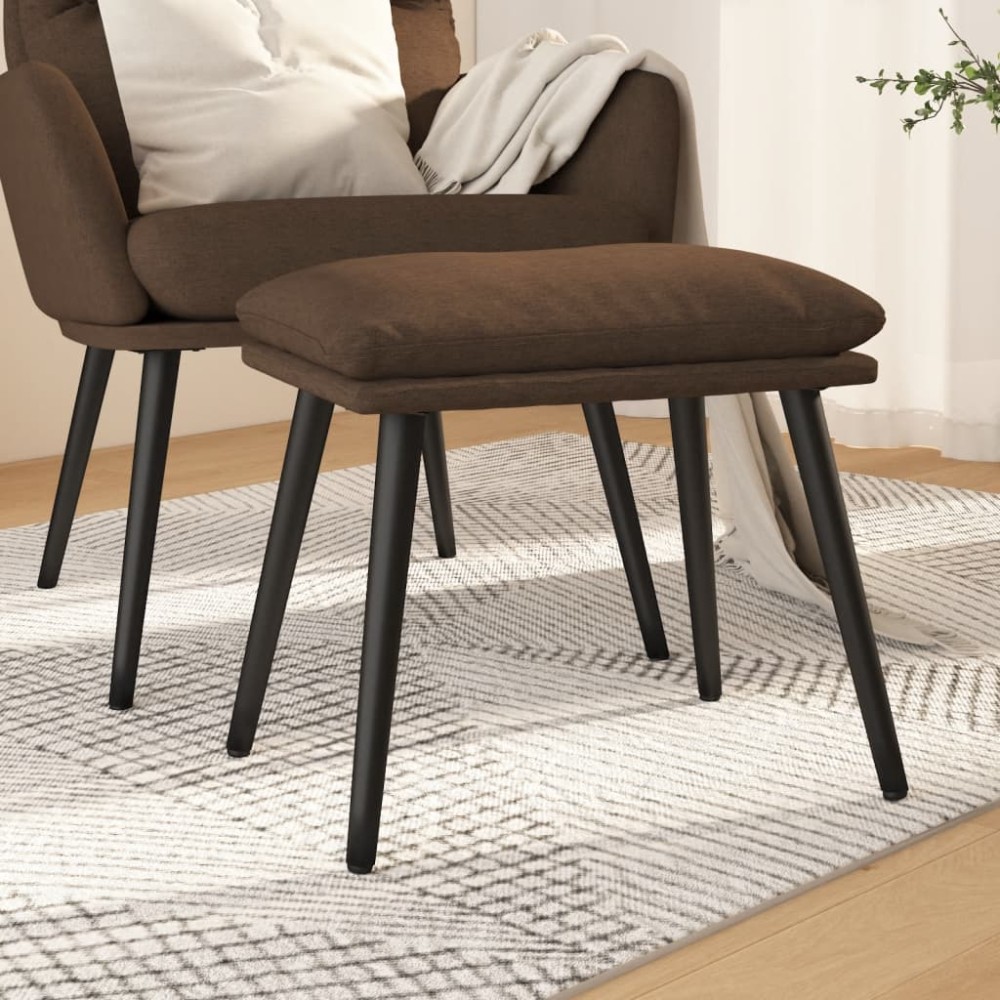 vidaXL Υποπόδιο Καφέ 45x29,5x35cm Υφασμάτινο 1 τεμ.