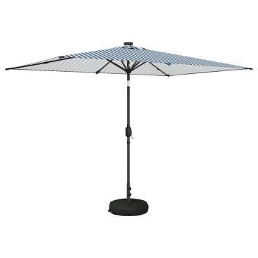 vidaXL Ομπρέλα Κήπου με LED Φώτα και Βάση 200 x 300 cm Πολυεστέρας