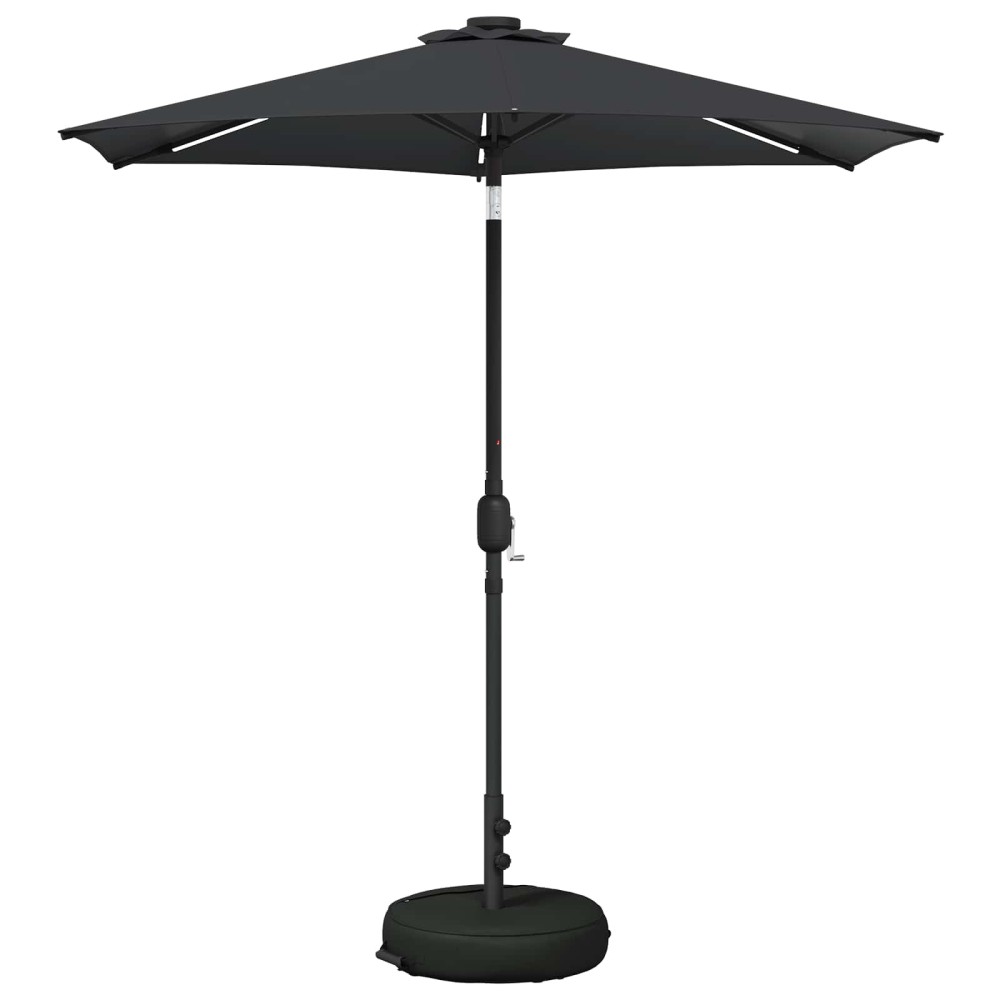 vidaXL Ομπρέλα Κήπου με LED Φώτα και Βάση 230 x 230 εκ Πολυεστέρας