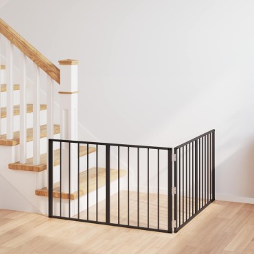 vidaXL Πόρτα Σκύλου 2 τμχ. Μαύρο 100 x 60 cm Επικαλυμμένος Χάλυβας