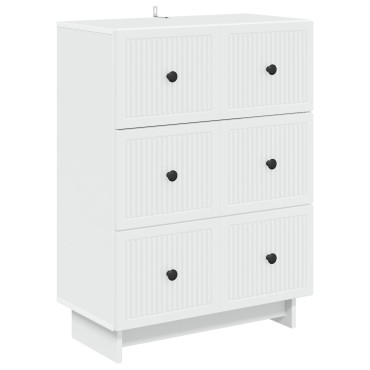 vidaXL Ντουλάπι με Συρτάρια Λευκό 66x34,5x90cm Επεξεργασμένο Ξύλο 1 τεμ.