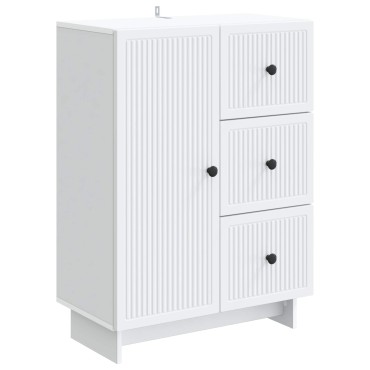 vidaXL Πλαϊνό γραφείο Λευκό 66x34,5x90cm Επεξεργασμένο Ξύλο 1 τεμ.
