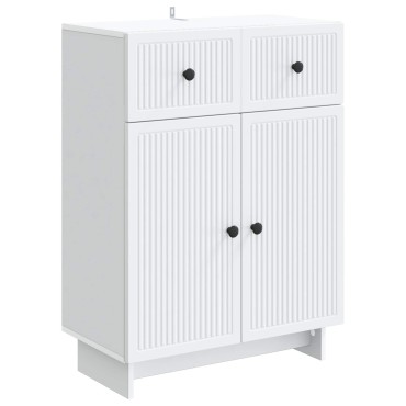 vidaXL Πλαϊνό γραφείο Λευκό 66x34,5x90cm Επεξεργασμένο Ξύλο 1 τεμ.