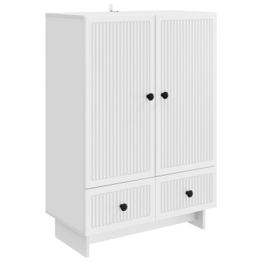 vidaXL Πλαϊνό γραφείο Λευκός 66x34,5x95cm 1 τεμ.