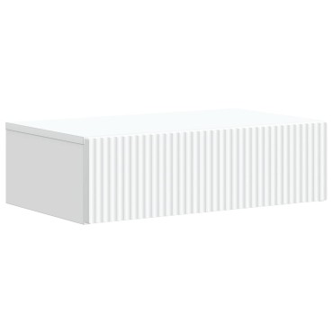 vidaXL Τραπεζάκι Τοίχου Λευκό 59x34,5x17cm Επεξεργασμένο Ξύλο