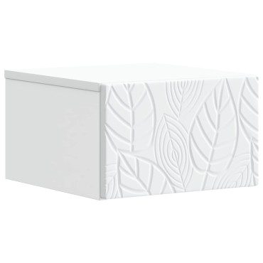 vidaXL Τραπεζάκι Τοίχου Λευκό 34,5x33x20cm Επεξεργασμένο Ξύλο 1 τεμ.
