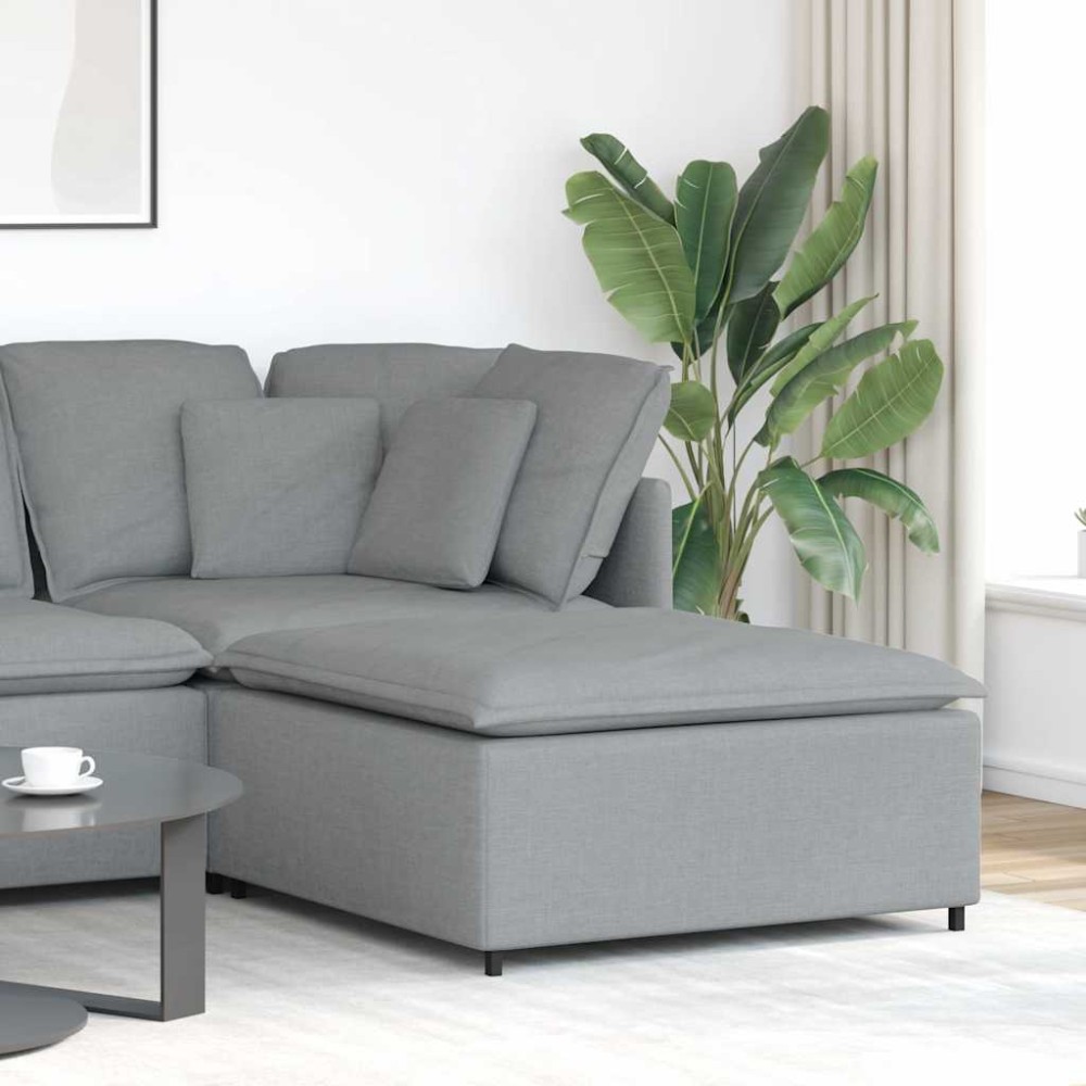 vidaXL Υποπόδιο Καναπέ Ανοιχτό Γκρι 100 x 100 x 48 εκ.