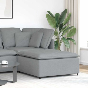 vidaXL Υποπόδιο Καναπέ Ανοιχτό Γκρι 100 x 100 x 48 εκ.