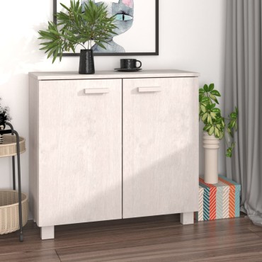 vidaXL Ντουλάπι HAMAR Λευκό 85x35x80cm από Μασίφ Ξύλο Πεύκου 1 τεμ.