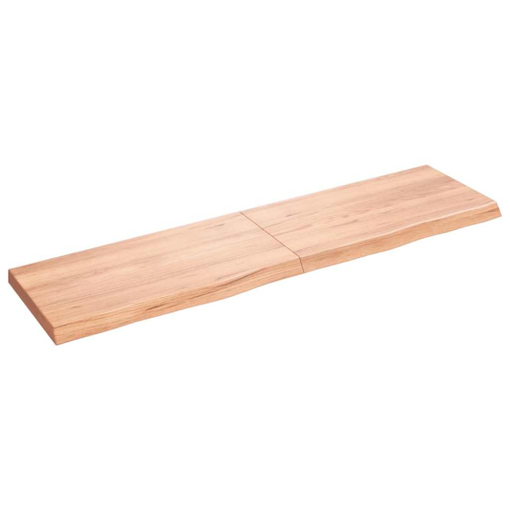 vidaXL Ράφι Τοίχου Ανοιχτό Καφέ 120x30x(2-4)cm Επεξ. Μασίφ Ξύλο Δρυός 1 τεμ.