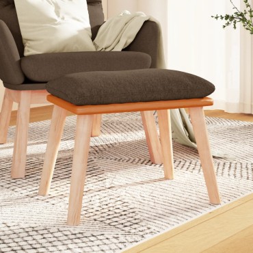 vidaXL Υποπόδιο Καφέ 45x29,5x35cm Ύφασμα & Συνθετικό Δέρμα 1 τεμ.