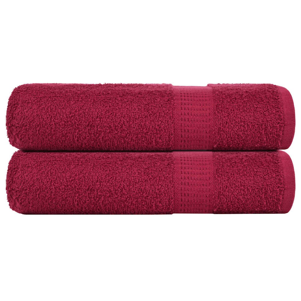 vidaXL Πετσέτες μπάνιου FROGN 2 τμχ Bordeaux 70x140 εκ. 360 gsm
