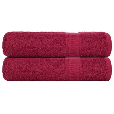 vidaXL Πετσέτες μπάνιου FROGN 2 τμχ Bordeaux 70x140 εκ. 360 gsm