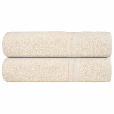 vidaXL Πετσέτες Ντους FROGN 2 τεμ. Κρεμ 70x140 εκ. 360 γρ./τ.μ.