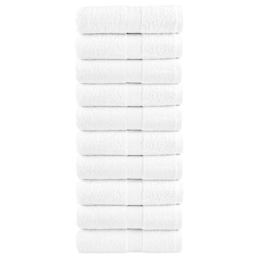 vidaXL Πετσέτες Ξενώνα Premium SOLUND 10 τεμ. Λευκές 30x50 εκ. 600 γρ./τ.μ. vidaXL Πετσέτες Ξενώνα Premium SOLUND 10 τεμ. Λευκές 30x50 εκ. 600 γρ./τ.μ.