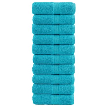 vidaXL Παντόφλες Premium SOLUND 10 τεμ. Τυρκουάζ 30x30 εκ. 600 γρ./τ.μ.