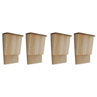 vidaXL Σπιτάκια Νυχτερίδας 4 τεμ. 22x12x34 εκ. Ξύλινα