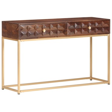 vidaXL Κονσόλα Τραπεζιού 122x36x75cm από Μασίφ Ξύλο Μάνγκο 1 τεμ.