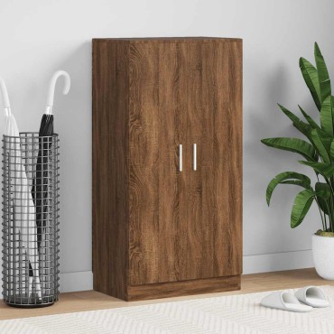 vidaXL Παπουτσοθήκη Καφέ Δρυς 55x35x108cm από Τεχνητό Ξύλο