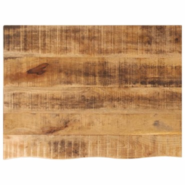 vidaXL Επιφάνεια Τραπεζιού από Μασίφ Ξύλο 70x60x2,5cm με Άκρη και Ακατέργαστο Μάνγκο 1 τεμ.