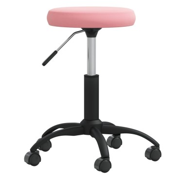 vidaXL Καρέκλα Τραπεζαρίας Ροζ Βελούδο 31x(42-54) cm 1 τεμ.