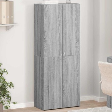 vidaXL Ντουλάπι Αρχειοθέτησης Γκρι Sonoma 60x32x153cm από Τεχνητό Ξύλο 1 τεμ.