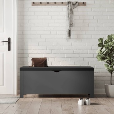 vidaXL Κουτί Αποθήκευσης με Μαξιλάρι Γκρι 105x40x45cm 1 τεμ.