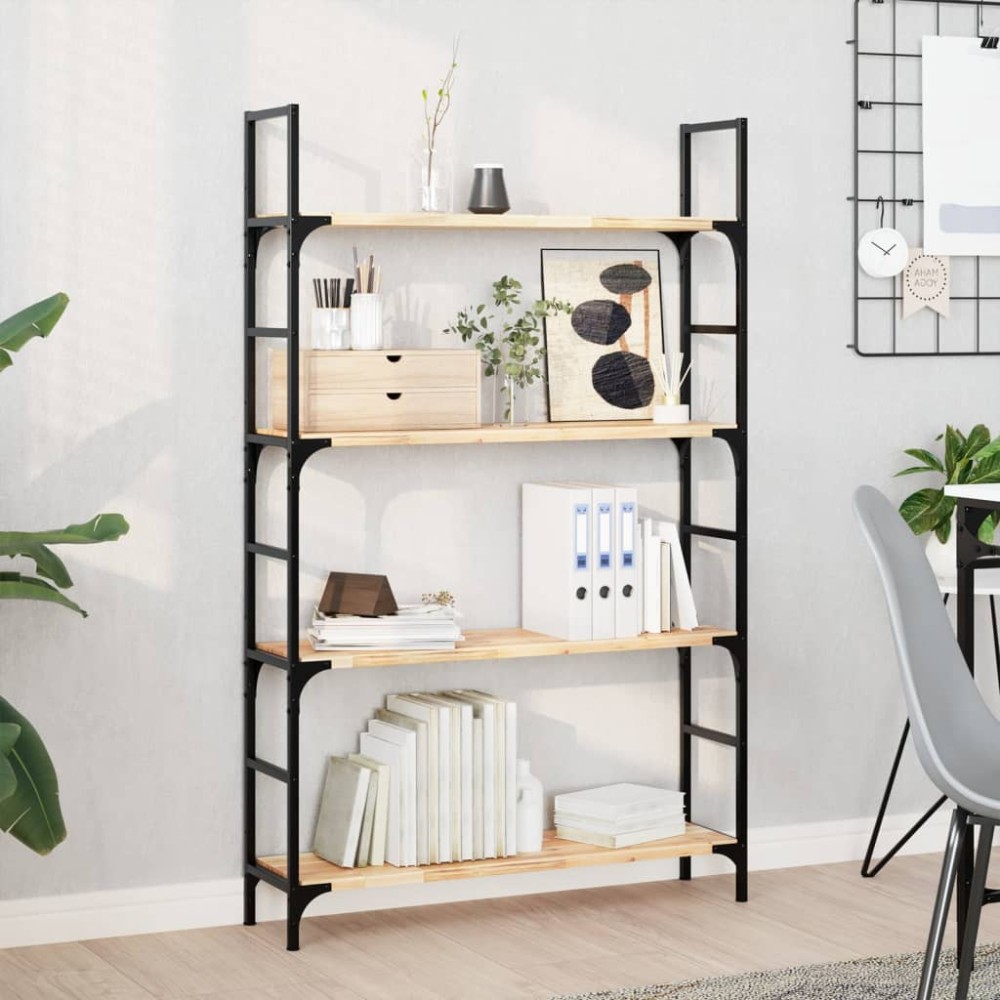vidaXL Ράφια Πλωτά 4 τεμ. 100x20x2cm από Μασίφ Ξύλο Ακακίας