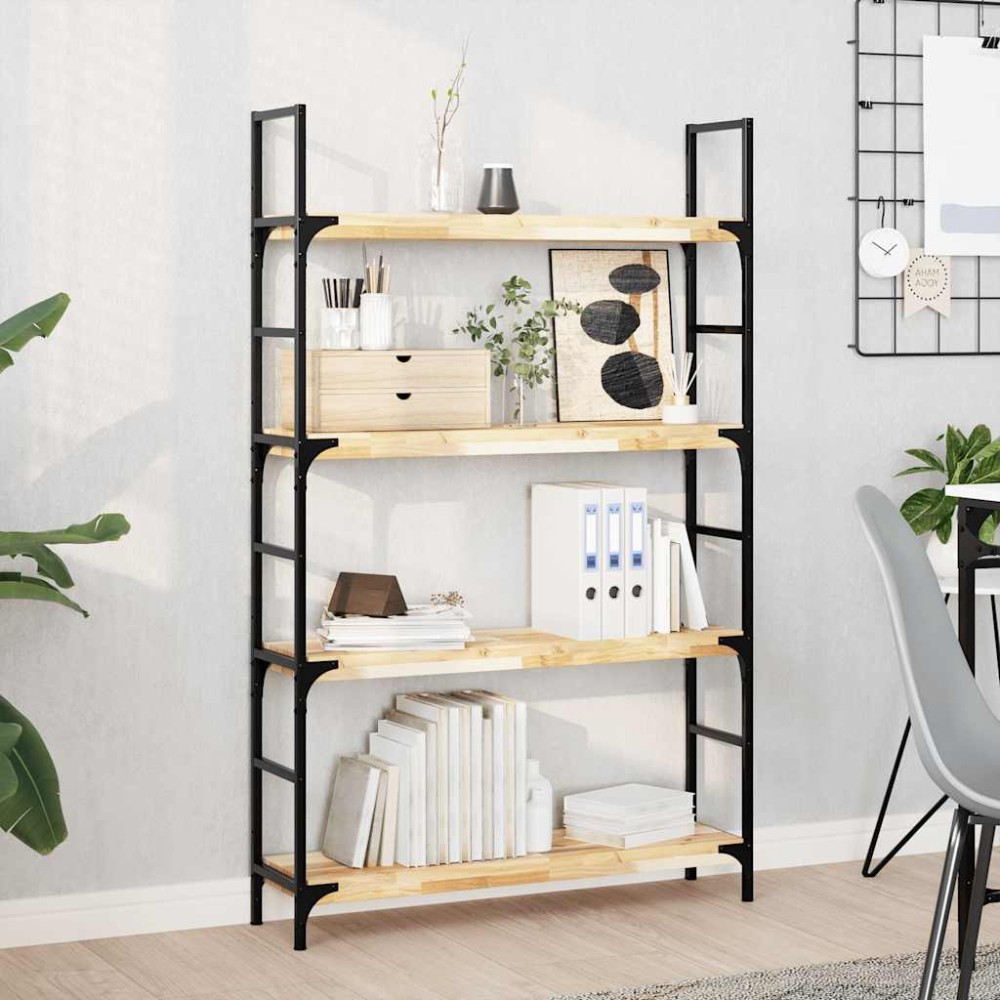 vidaXL Ράφια Πλωτά 2 τεμ. 100x20x4cm από Μασίφ Ξύλο Ακακίας