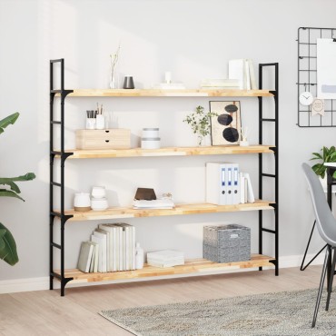 vidaXL Ράφια Πλωτά 3 τεμ. 120x20x4cm από Μασίφ Ξύλο Ακακίας