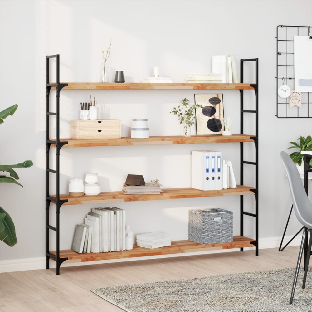 vidaXL Ράφια Πλωτά 2 τεμ. 120x20x4cm από Μασίφ Ξύλο Ακακίας με Φινίρισμα Λαδιού vidaXL Ράφια Πλωτά 2 τεμ. 120x20x4cm από Μασίφ Ξύλο Ακακίας με Φινίρισμα Λαδιού