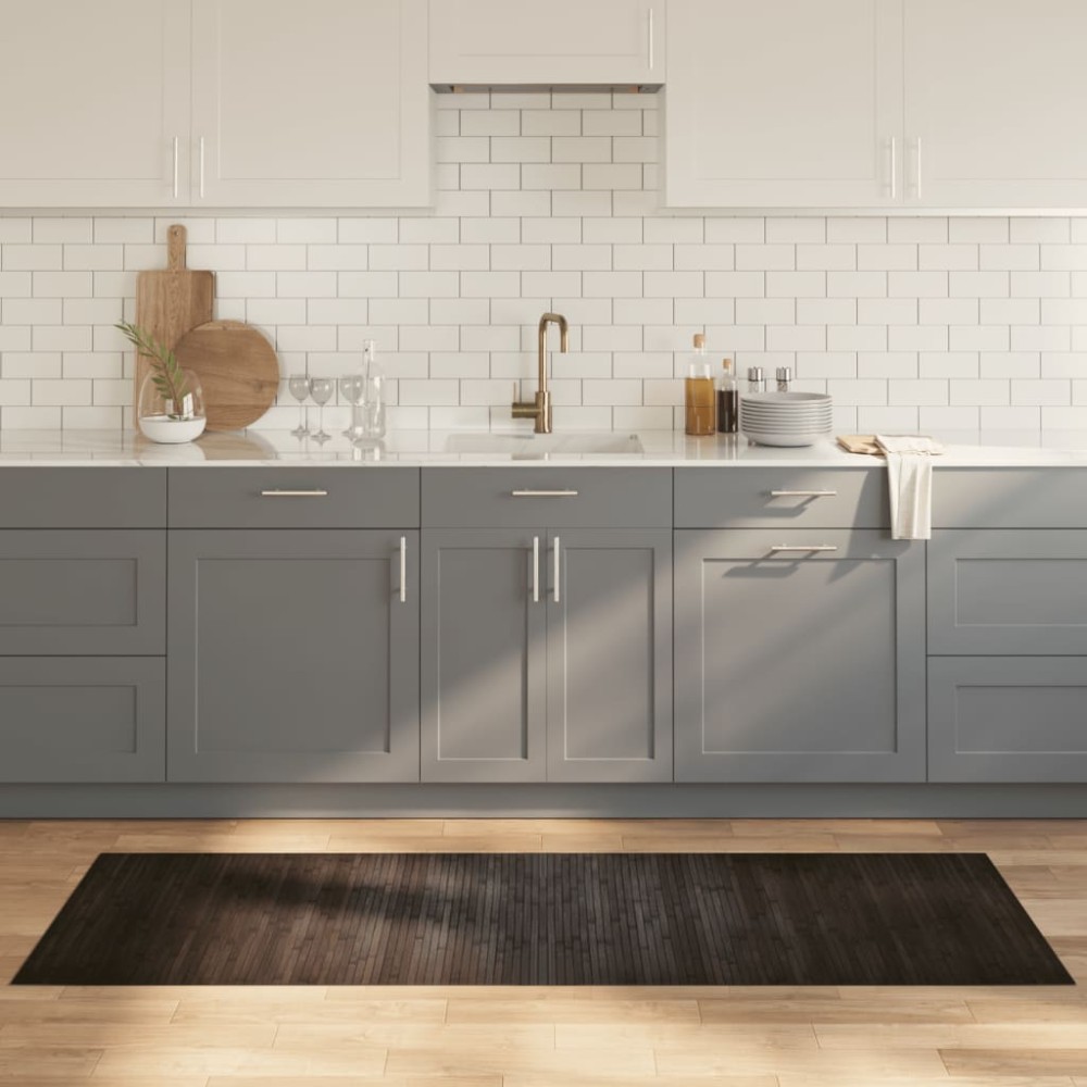 vidaXL Χαλί Ορθογώνιο Σκούρο Καφέ 70x200cm από Μπαμπού
