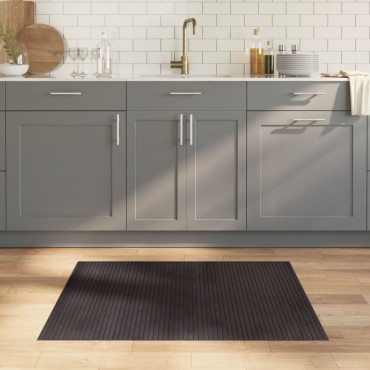 vidaXL Χαλί Ορθογώνιο Σκούρο Καφέ 80x100cm από Μπαμπού