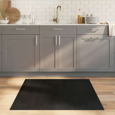 vidaXL Χαλί Ορθογώνιο Μαύρο 100x100cm από Μπαμπού