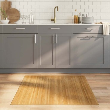 vidaXL Χαλί Ορθογώνιο Φυσικό 100x100cm Μπαμπού