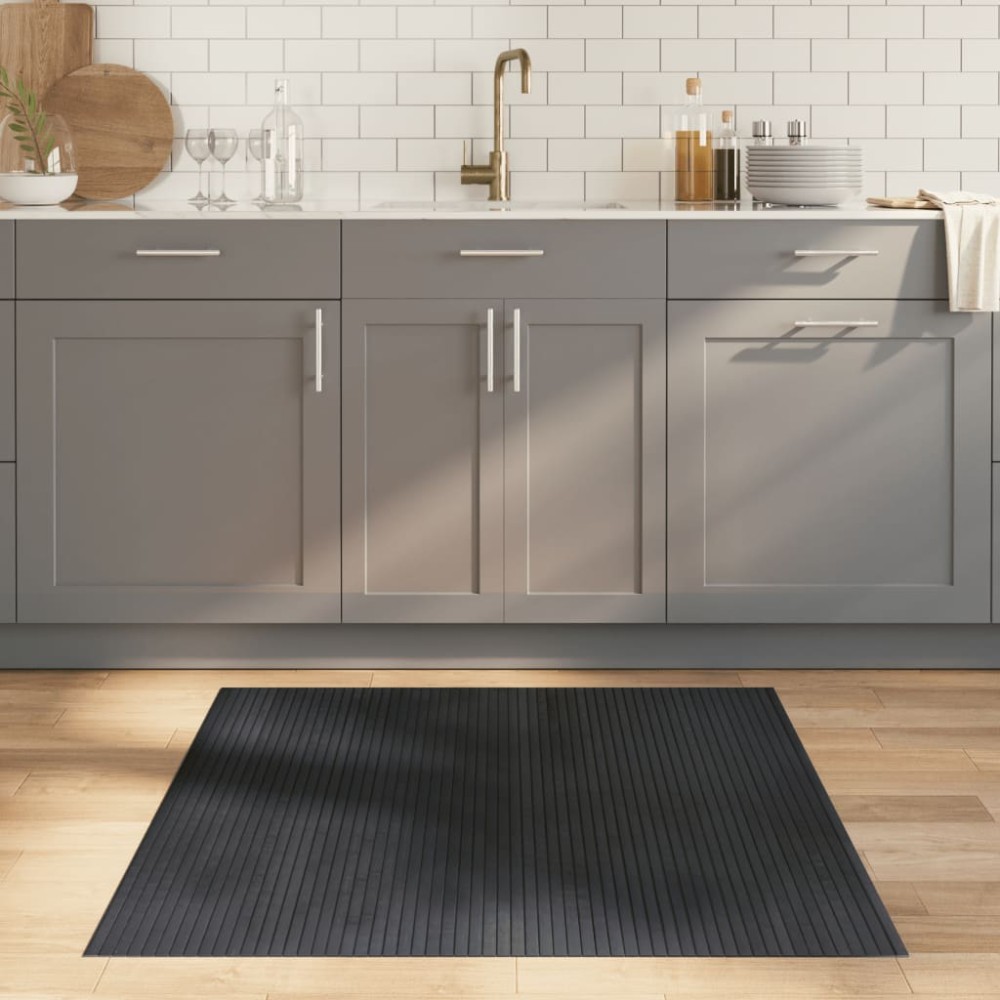 vidaXL Χαλί Ορθογώνιο Γκρι 100x100cm από Μπαμπού