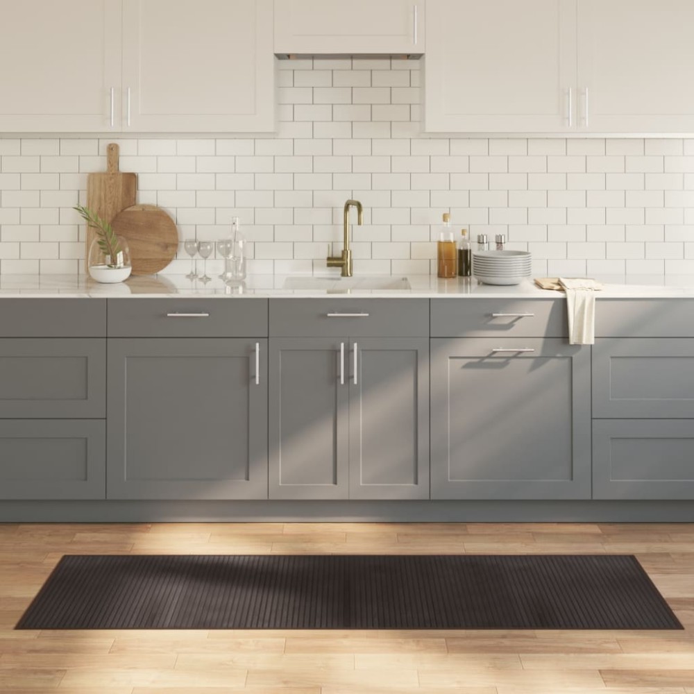 vidaXL Χαλί Ορθογώνιο Σκούρο Καφέ 60x200cm από Μπαμπού
