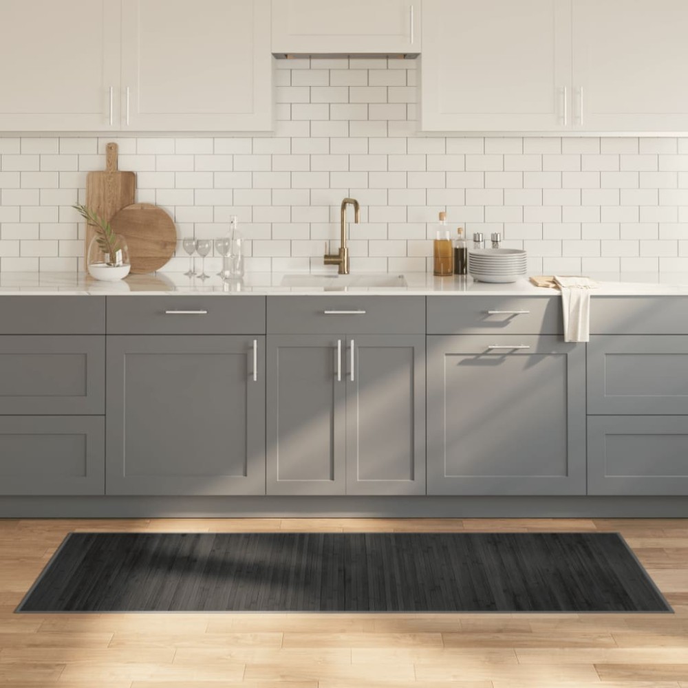 vidaXL Χαλί Ορθογώνιο Γκρι 70x200cm από Μπαμπού