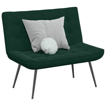 vidaXL Πάγκος Σκούρο Πράσινο Βελούδινος 110x74x84cm 1 τεμ.