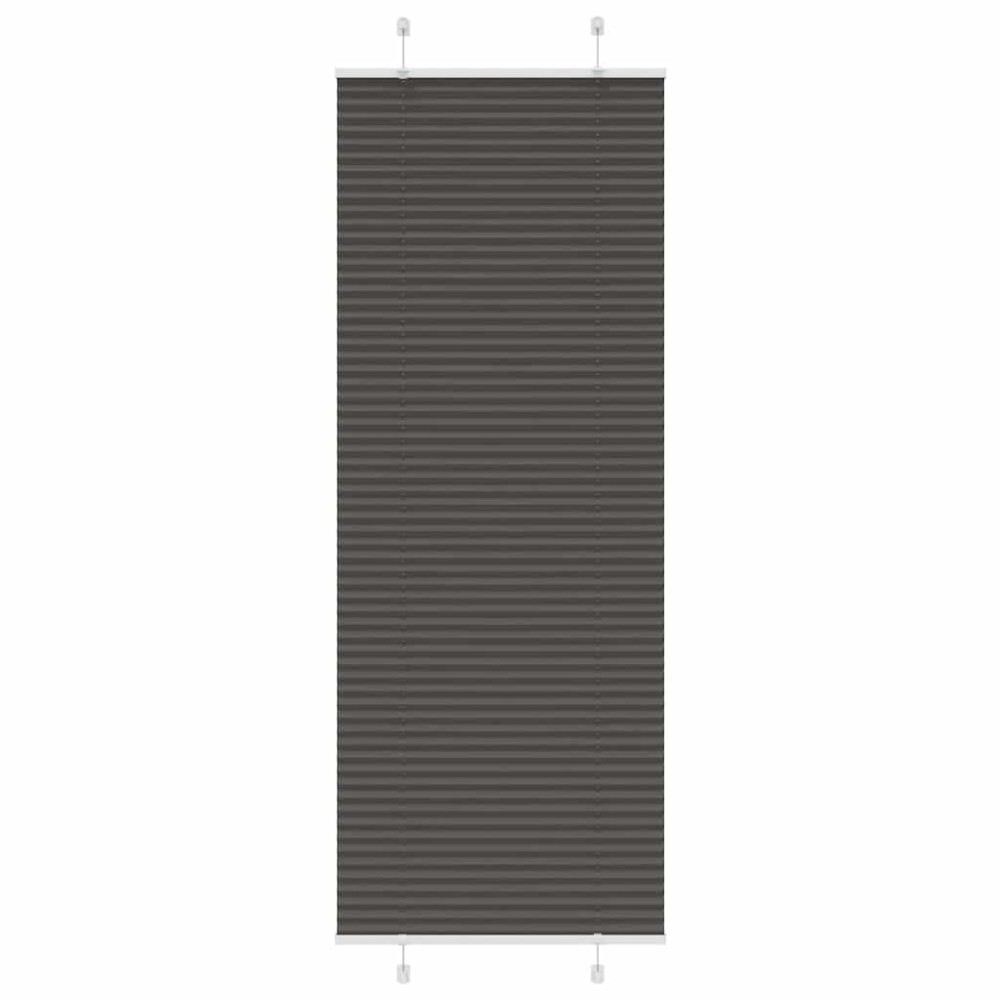 vidaXL Πλισέ Στόρι Μαύρο 75x200 εκ. Πλάτος Υφάσματος 74,4 εκ. Πολυεστέρας