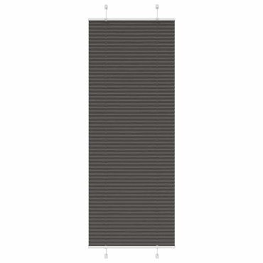vidaXL Πλισέ Στόρι Μαύρο 75x200 εκ. Πλάτος Υφάσματος 74,4 εκ. Πολυεστέρας